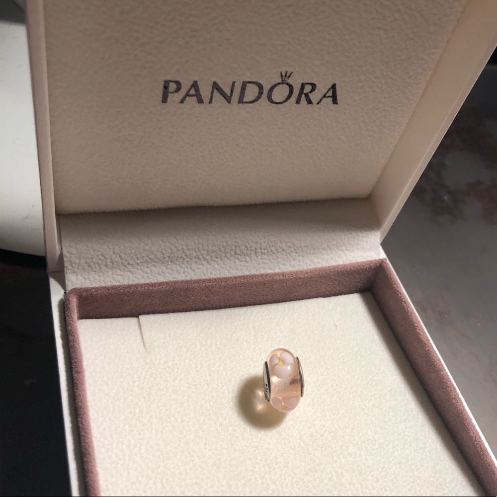 Pandora light pink flower Charm